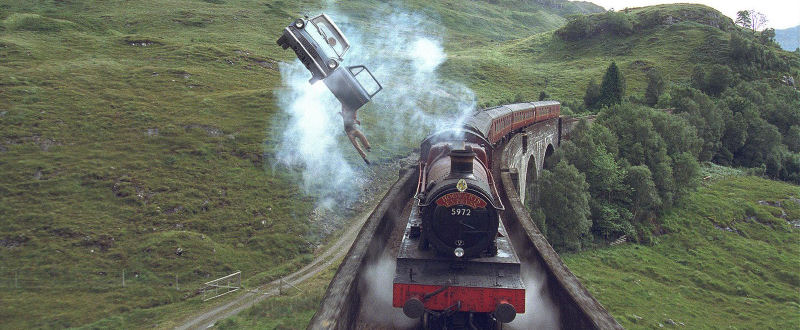 Hogwarts Express et voiture volante