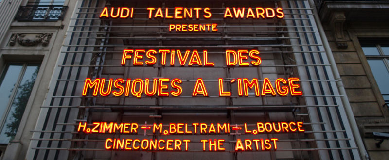 Festival des Musiques à l’Image 2012 Zimmer, Beltrami et Bource en lettres lumineuses à l'Olympia