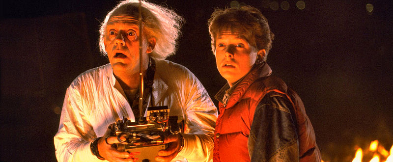 Christopher Lloyd and Michael J. Fox in Back To The Future