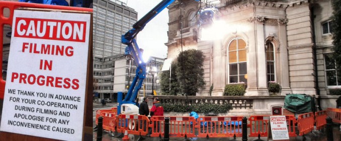 Tournage au Langham Hotel