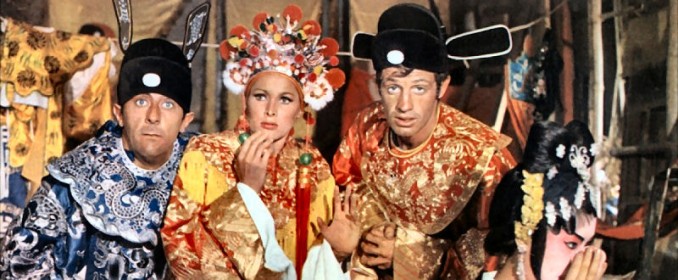 Jean Rochefort, Ursula Andress et Jean-Paul Belmondo dans Les Tribulations d'un Chinois en Chine