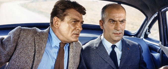 Fandor (Jean Marais) et le commissaire Juve (Louis de Funès)