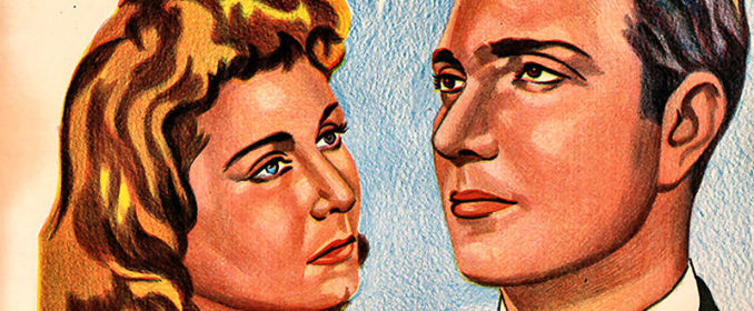 L’affiche du film Une Balle au Cœur (1944) avec Raqiya Ibrahim et Mohamed Abdelwahab
