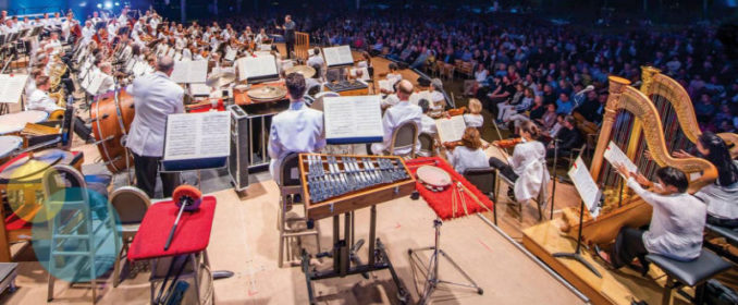 Le Boston Pops vu de la scène