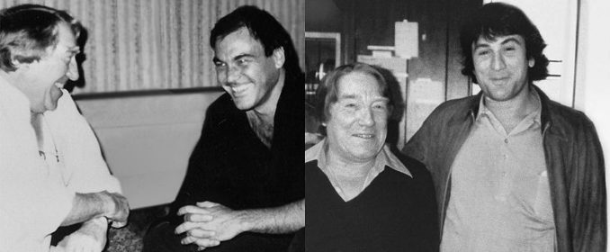 Georges Delerue avec Oliver Stone en 1986 et Robert de Niro en 1981  (© www.georges-delerue.com)