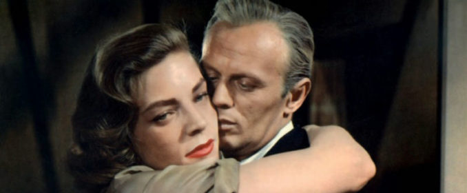 Lauren Bacall et Richard Widmark dans The Cobweb